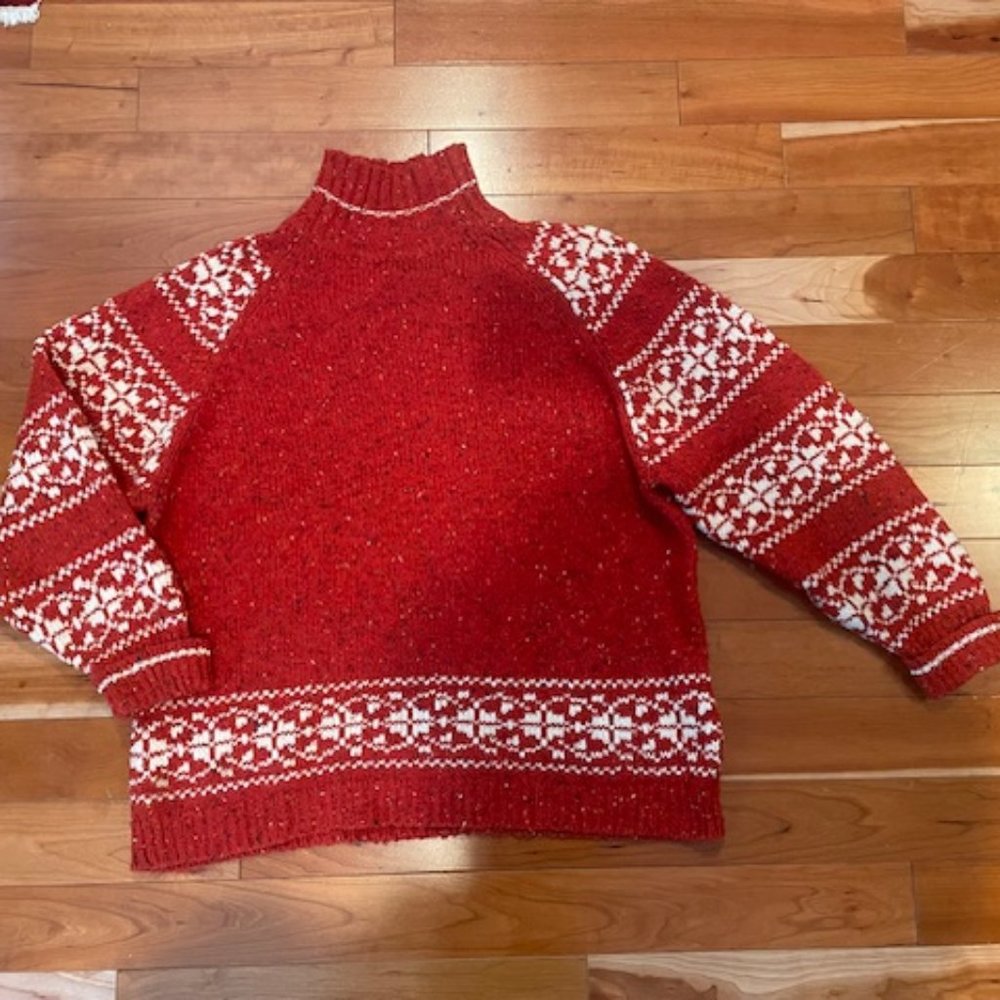 Vintage Chimney Ridge II Fair Isle Knit Turtleneck Sweater - Womens 2XL